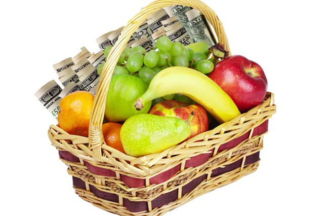 Not the cash-filled fruit basket in question.